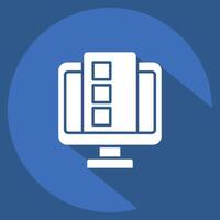 Icon Online Services. related to Dropshipping symbol. long shadow style. design editable vector