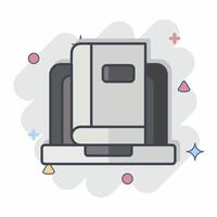 Icon Onlie Book Reading. related to Dropshipping symbol. comic style. design editable vector