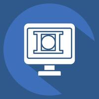 Icon Editing. related to Dropshipping symbol. long shadow style. design editable vector