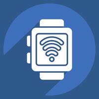 Icon Smart Watch. related to Dropshipping symbol. long shadow style. design editable vector