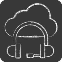 Icon Cloud Service. related to Dropshipping symbol. chalk Style. design editable vector