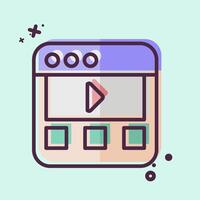 Icon Online Watching. related to Dropshipping symbol. MBE style. editable vector