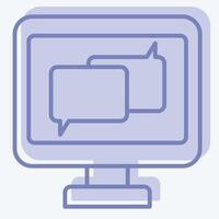 Icon Online Chat. related to Dropshipping symbol. two tone style. design editable vector