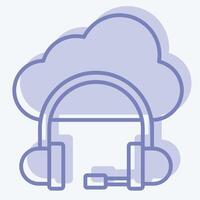 Icon Cloud Service. related to Dropshipping symbol. two tone style. design editable vector