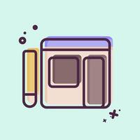 Icon Writing Blog. related to Dropshipping symbol. MBE style. design editable vector