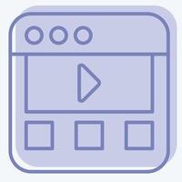 Icon Online Watching. related to Dropshipping symbol. two tone style. editable vector
