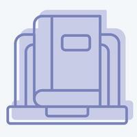 Icon Onlie Book Reading. related to Dropshipping symbol. two tone style. design editable vector