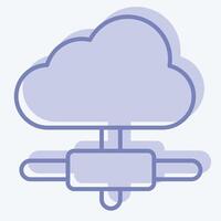 Icon Cloud Connection. related to Dropshipping symbol. two tone style. design editable vector