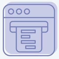 Icon Digital Receipt. related to Dropshipping symbol. two tone style. design editable vector