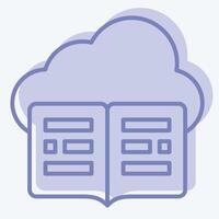 Icon Cloud Library. related to Dropshipping symbol. two tone style. design editable vector