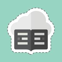 Sticker line cut Cloud Library. related to Dropshipping symbol. design editable vector