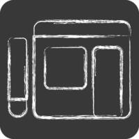 Icon Writing Blog. related to Dropshipping symbol. chalk Style. design editable vector