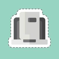 Sticker line cut Onlie Book Reading. related to Dropshipping symbol. design editable vector