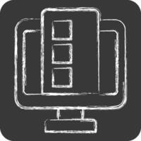 Icon Online Services. related to Dropshipping symbol. chalk Style. design editable vector