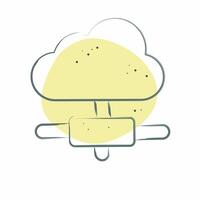 Icon Cloud Connection. related to Dropshipping symbol. Color Spot Style. design editable vector