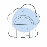 Icon Cloud Service. related to Dropshipping symbol. Color Spot Style. design editable vector