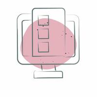 Icon Online Services. related to Dropshipping symbol. Color Spot Style. design editable vector