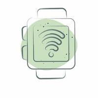 Icon Smart Watch. related to Dropshipping symbol. Color Spot Style. design editable vector