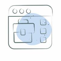 Icon Online Job Search. related to Dropshipping symbol. Color Spot Style. design editable vector