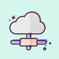 Icon Cloud Connection. related to Dropshipping symbol. MBE style. design editable vector