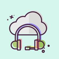 Icon Cloud Service. related to Dropshipping symbol. MBE style. design editable vector