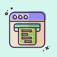 Icon Digital Receipt. related to Dropshipping symbol. MBE style. design editable vector
