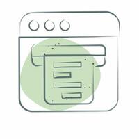 Icon Digital Receipt. related to Dropshipping symbol. Color Spot Style. design editable vector