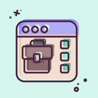 Icon Online Job Search. related to Dropshipping symbol. MBE style. design editable vector