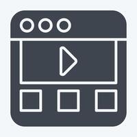 Icon Online Watching. related to Dropshipping symbol. glyph style. editable vector