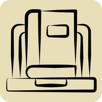 Icon Onlie Book Reading. related to Dropshipping symbol. hand drawn style. design editable vector