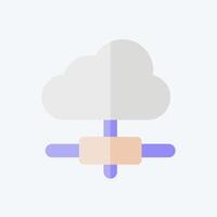 Icon Cloud Connection. related to Dropshipping symbol. flat style. design editable vector