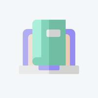 Icon Onlie Book Reading. related to Dropshipping symbol. flat style. design editable vector