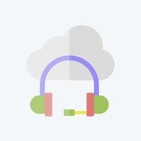 Icon Cloud Service. related to Dropshipping symbol. flat style. design editable vector