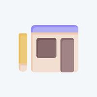 Icon Writing Blog. related to Dropshipping symbol. flat style. design editable vector
