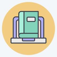 Icon Onlie Book Reading. related to Dropshipping symbol. color mate style. design editable vector