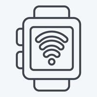 Icon Smart Watch. related to Dropshipping symbol. line style. design editable vector