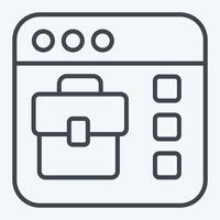 Icon Online Job Search. related to Dropshipping symbol. line style. design editable vector