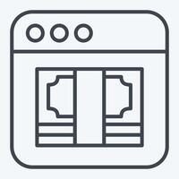 Icon Online Money. related to Dropshipping symbol. line style. design editable vector