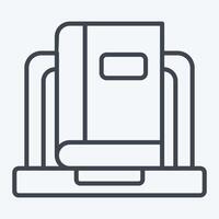 Icon Onlie Book Reading. related to Dropshipping symbol. line style. design editable vector