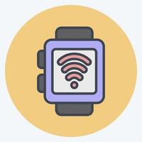 Icon Smart Watch. related to Dropshipping symbol. color mate style. design editable vector