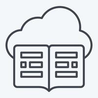 Icon Cloud Library. related to Dropshipping symbol. line style. design editable vector