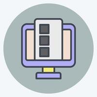 Icon Online Services. related to Dropshipping symbol. color mate style. design editable vector