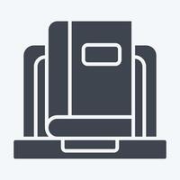 Icon Onlie Book Reading. related to Dropshipping symbol. glyph style. design editable vector