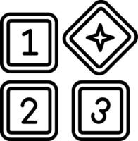 Baby Blocks Line Icon vector