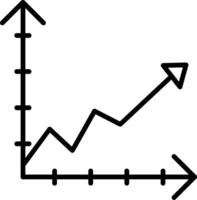 Line Graph Line Icon vector