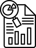 Analysis Line Icon vector