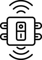 Magnetic Sensor Line Icon vector