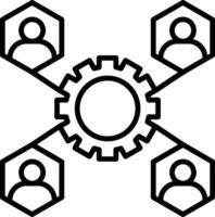 Collaboration Line Icon vector