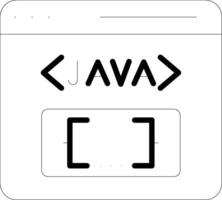 Jave Line Icon vector