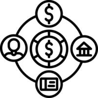 Payment Gateway Line Icon vector